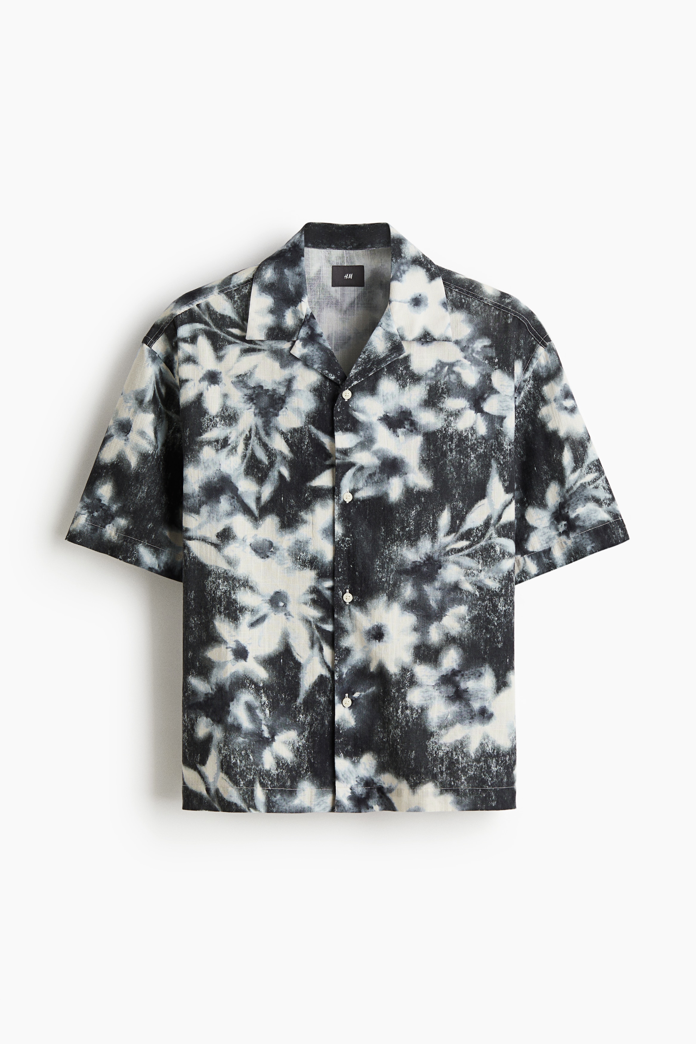 Camisa resort Relaxed Fit - Cinzento/Floral/Vermelho/Floral