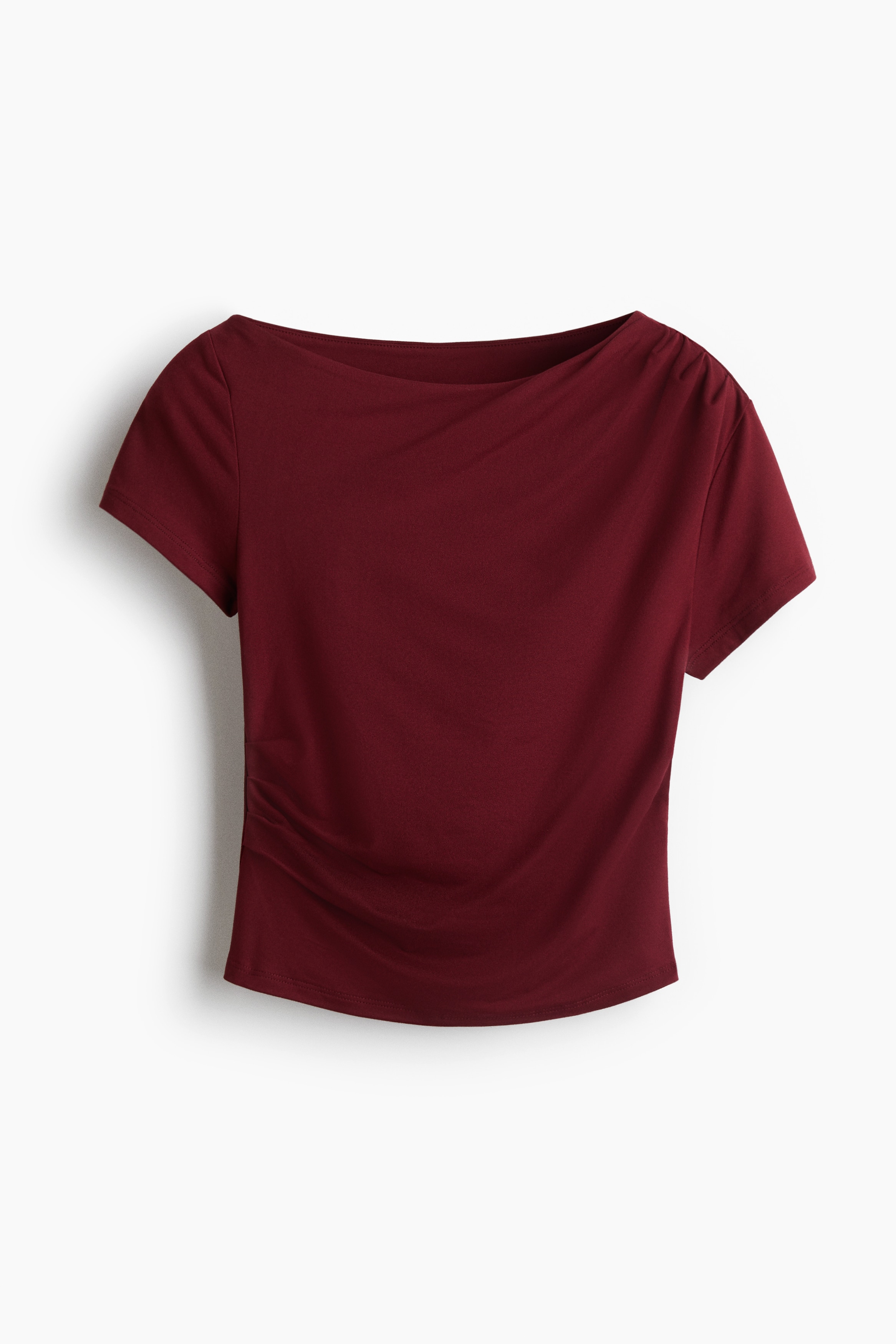 Draped top - Dark red/Black/Olive green