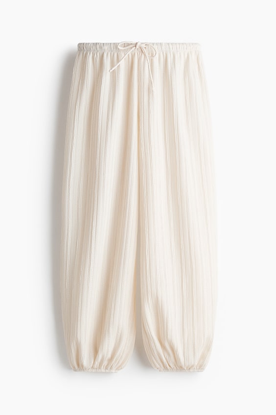 Женские брюки H&M Textured Balloon-Leg Pants