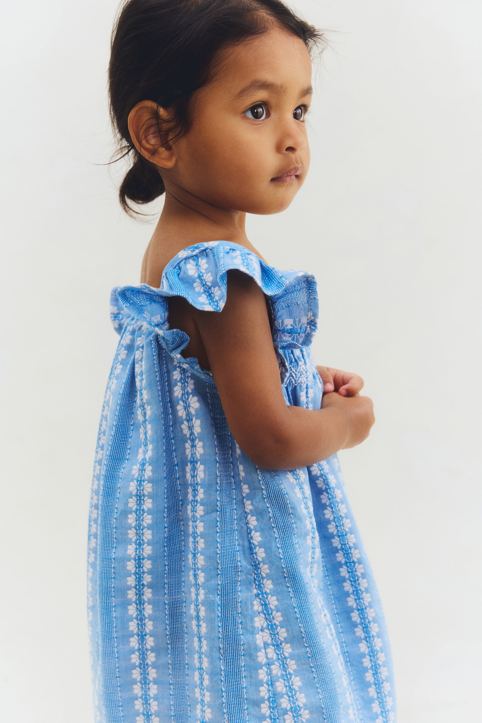 Embroidered-Detail Cotton Dress - 4
