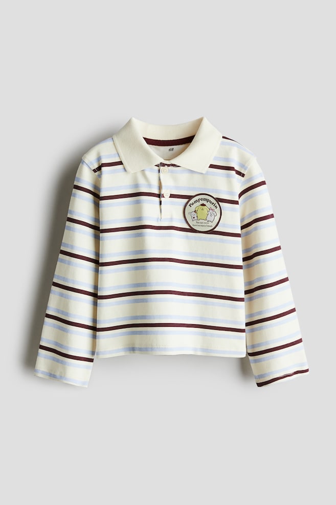 Appliqué-Detail Rugby Shirt - Light yellow/Pompompurin - 1