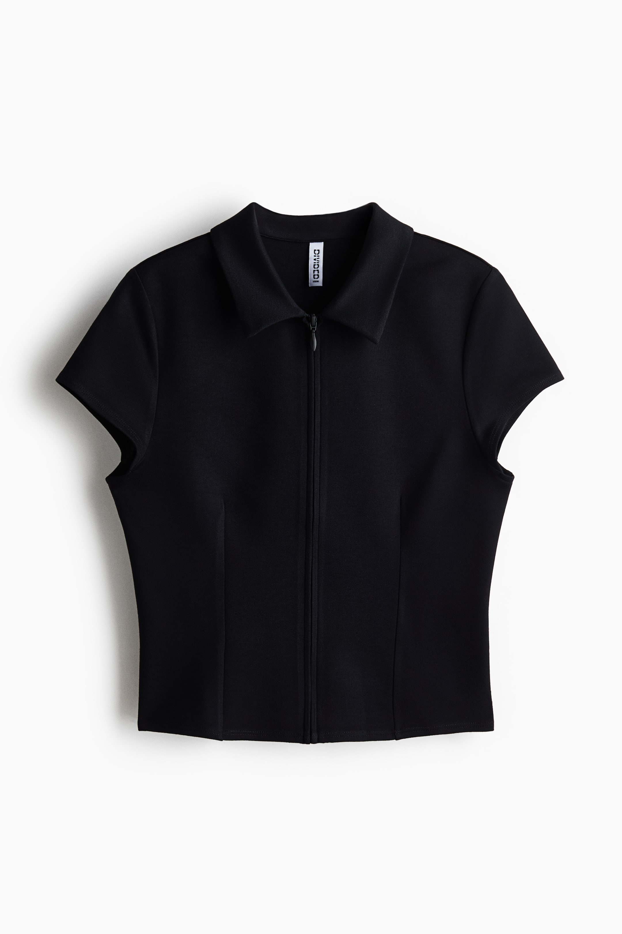 Viscose-Blend Top with Zipper