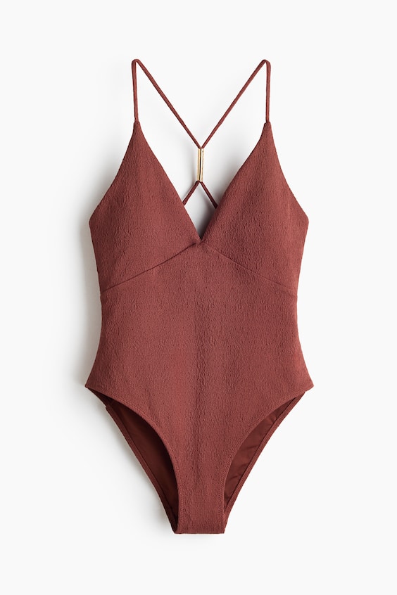 Женские купальники H&M Padded-Cup High-Leg Swimsuit