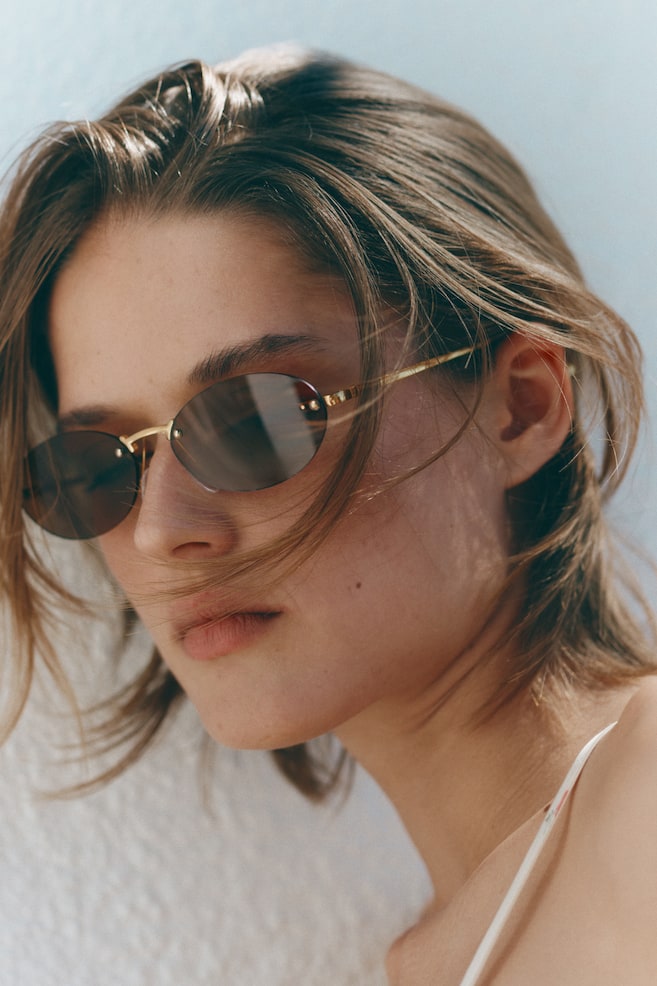 Oval sunglasses - Brown - 2