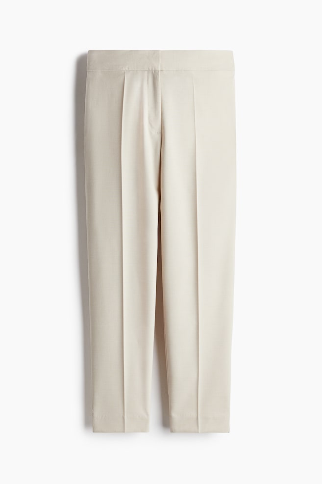 Pantalón pitillo tobillero - Beige claro - 1