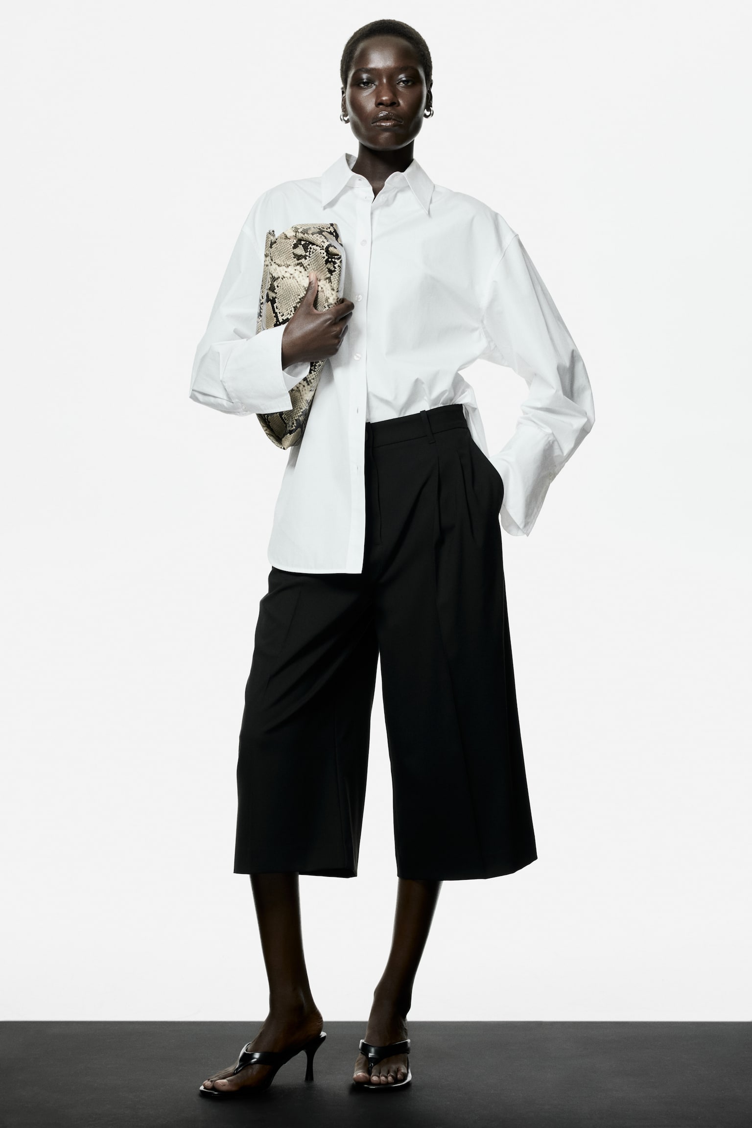 Wide culottes - Black - 1