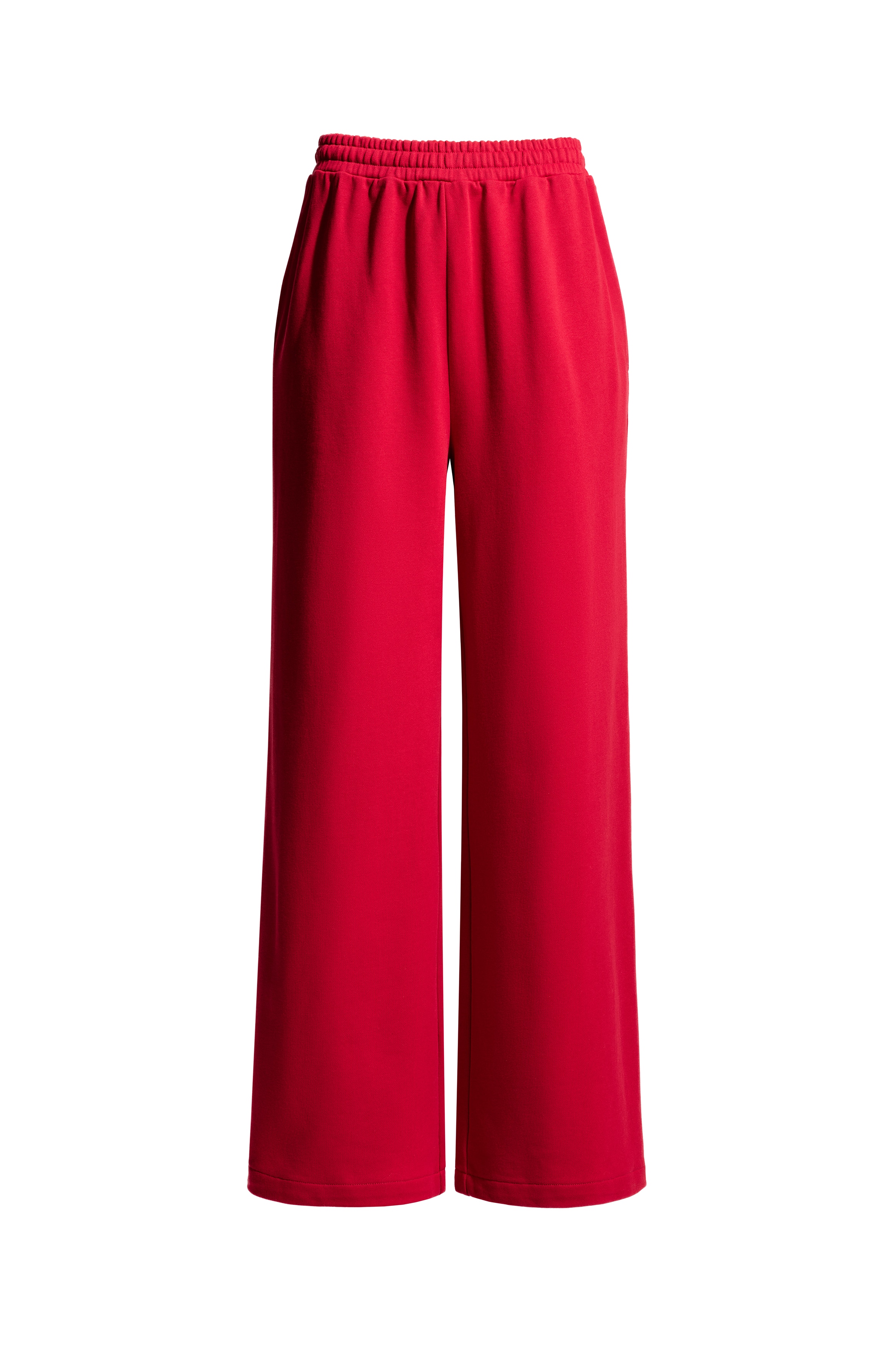 Joggers anchos con diseño - Rojo