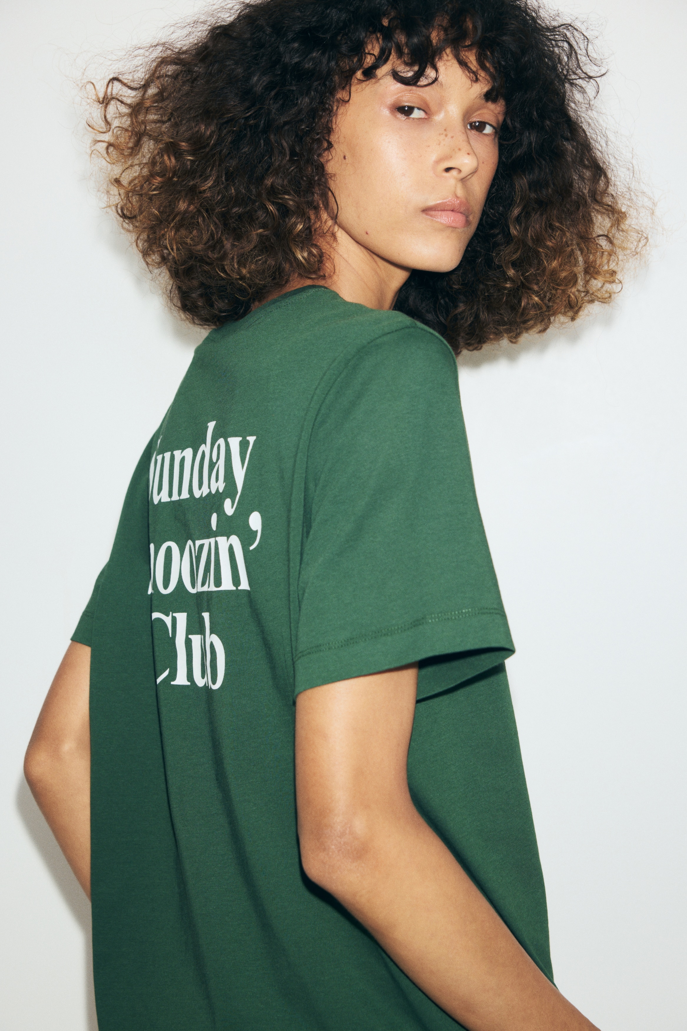 Áo thun cotton - Màu xanh lá đậm/Màu trắng/Espresso Club/Màu nâu/Morning Club