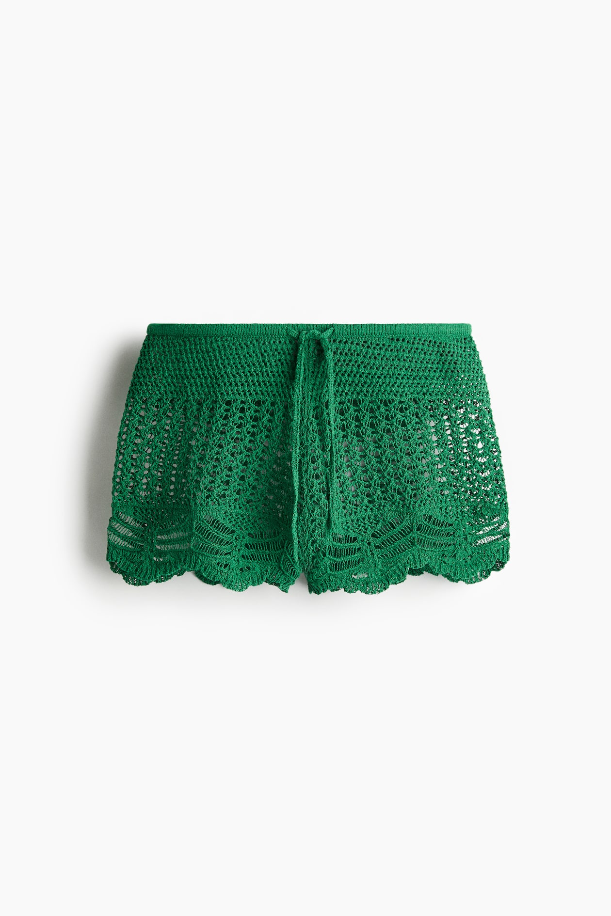 Shorts playeros con apariencia de crochet - Verde - Ladies | H&M MX
