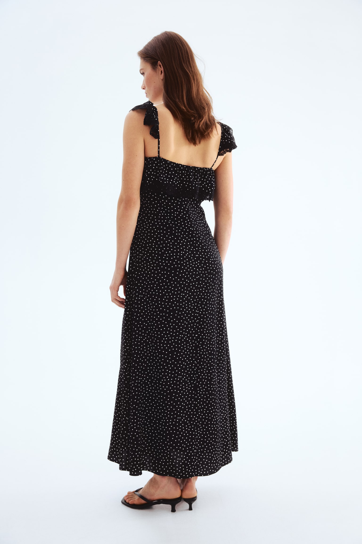 Váy viền ren - Màu đen/Chấm bi - 5