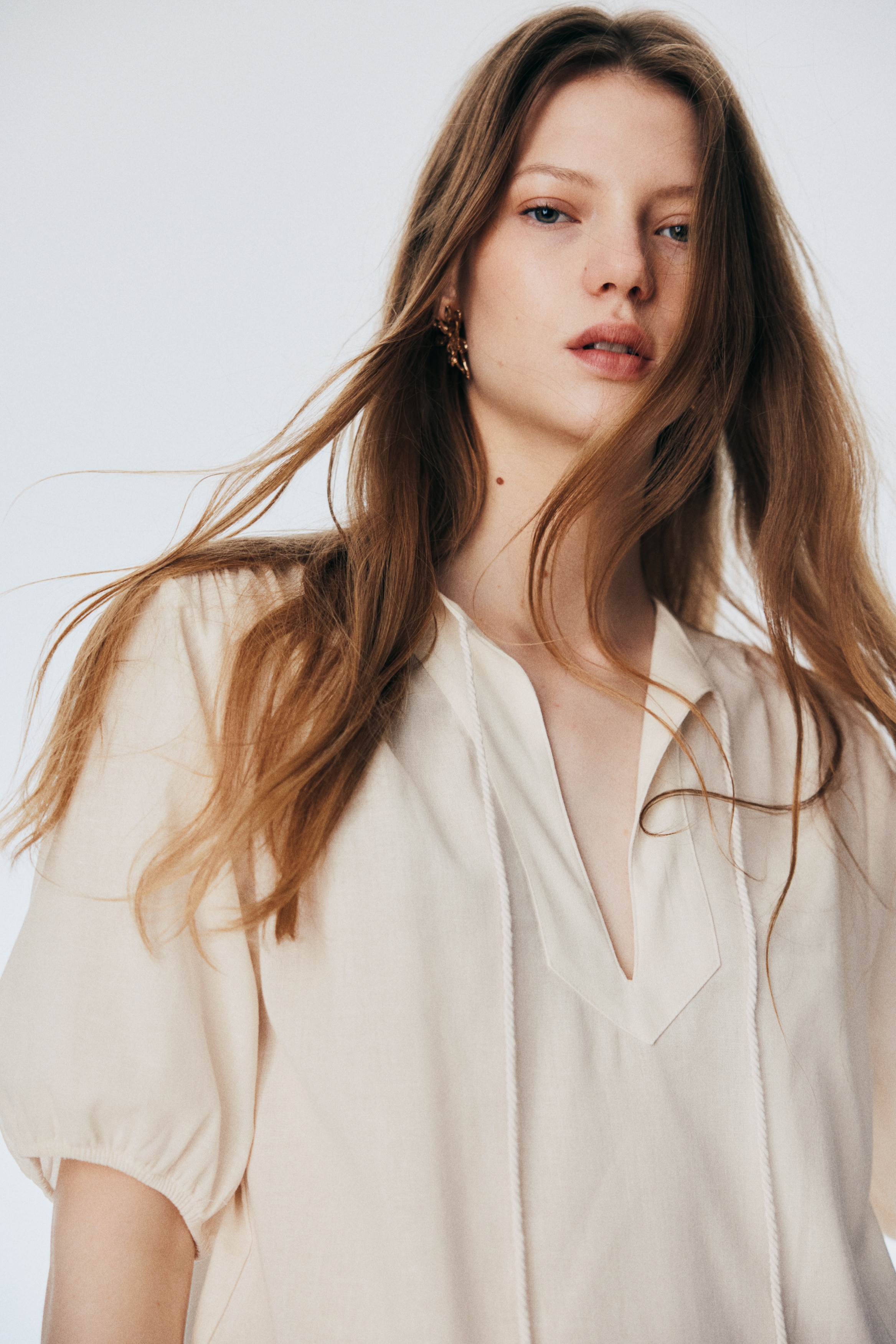 Flared-hem dress