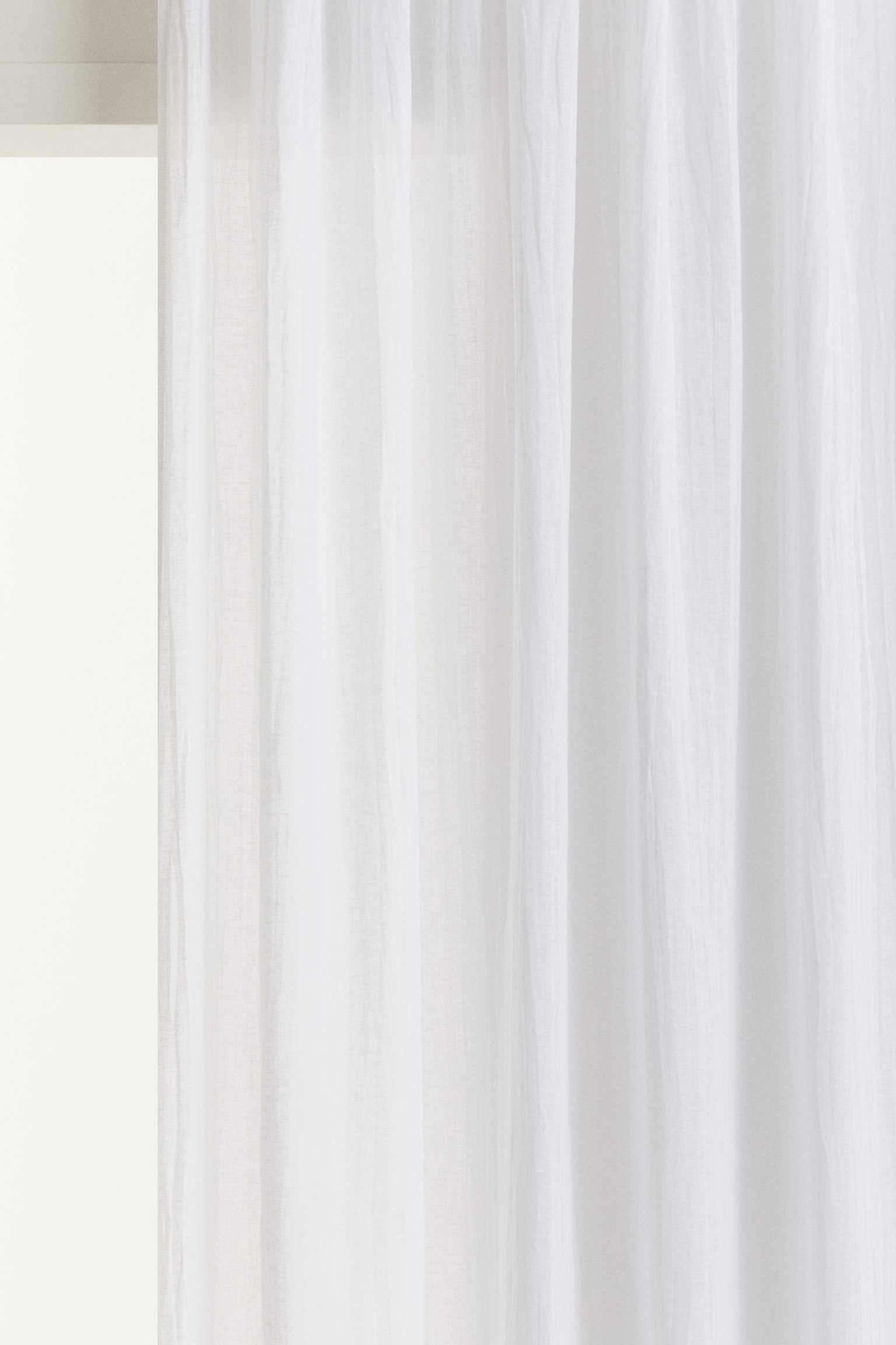 1-pack long and wide linen-blend curtain length - White/Beige/Light khaki green/Light pink