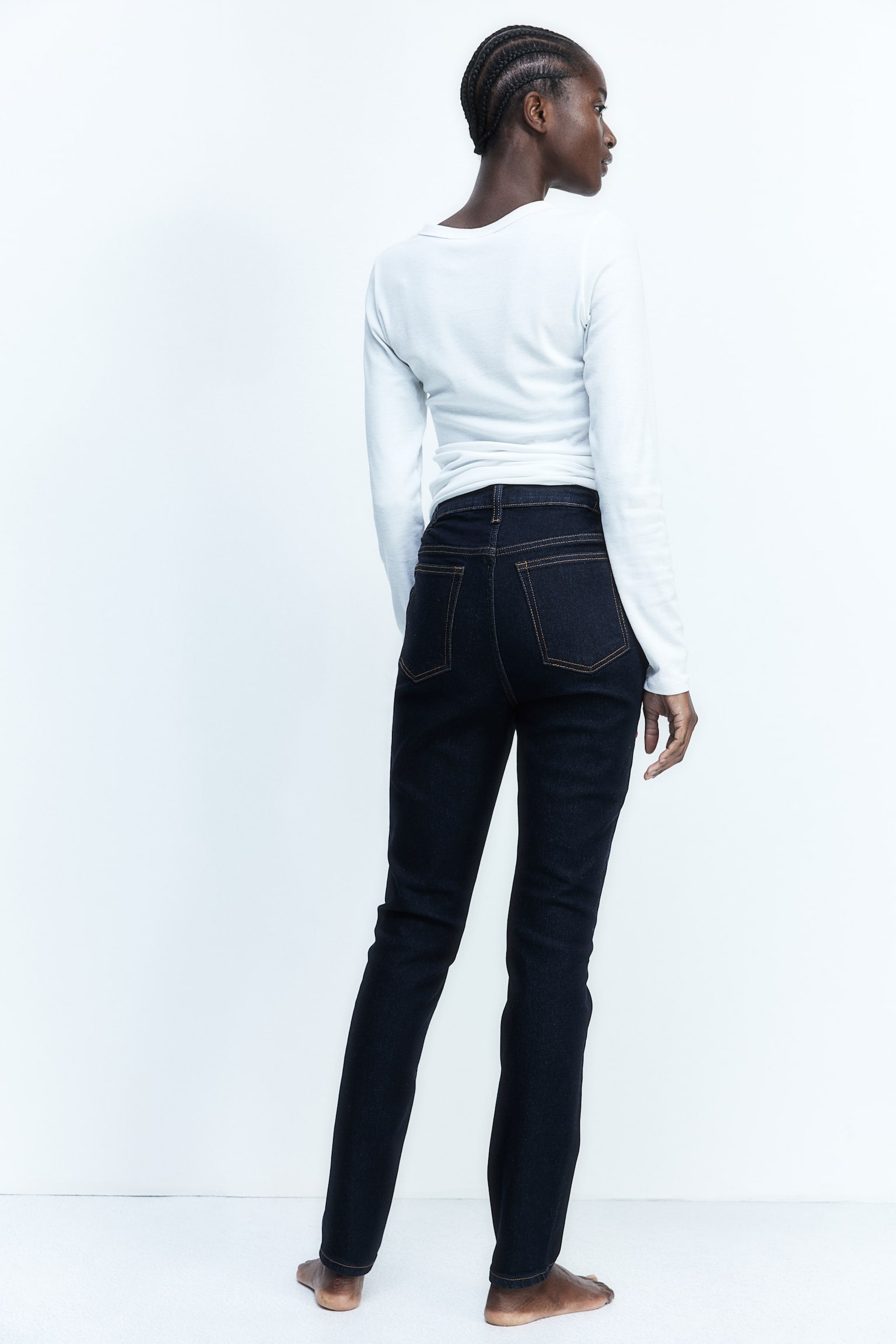 MAMA Before & After Slim Low Jeans - Dark denim blue/Light denim blue - 8