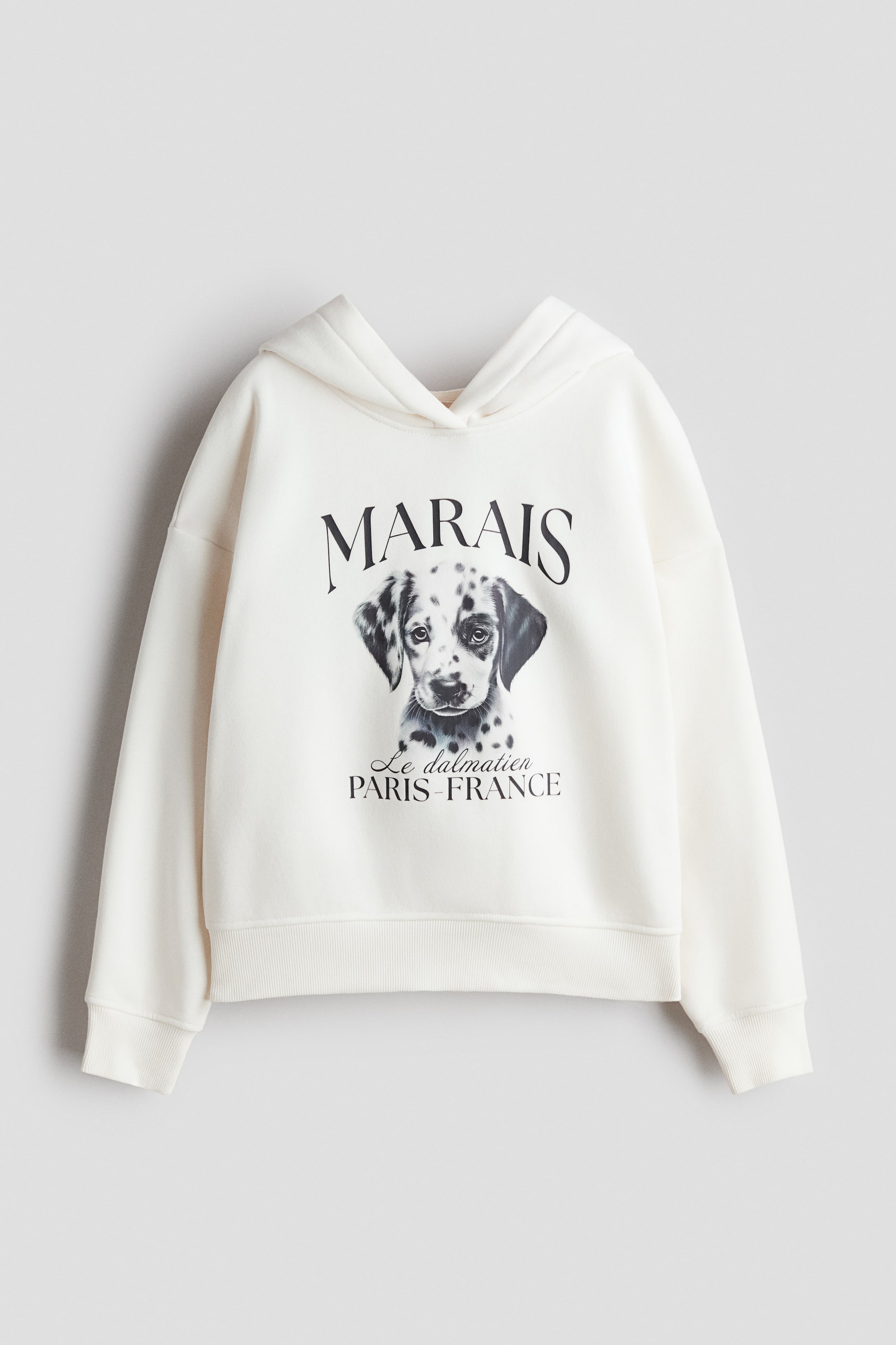 Переглянути збільшене зображення: Худі оверсайз із принтом - Кремовий/далматинець - Kids | H&M UA 1