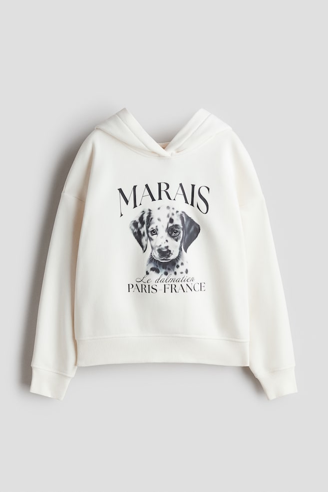 Oversized Hoodie with Motif - Cream/Dalmatian/White/Palermo/White/Ski Club - 1