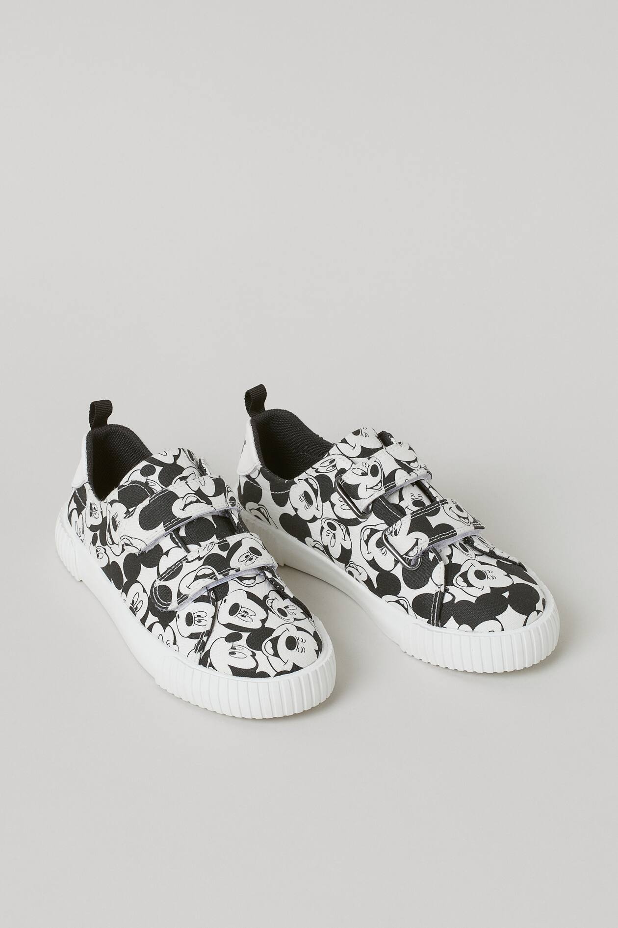 Canvas Sneakers - Black/Mickey Mouse - Kids | H&M US