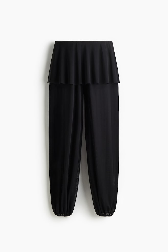 Mesh broek met rok - Zwart - 1
