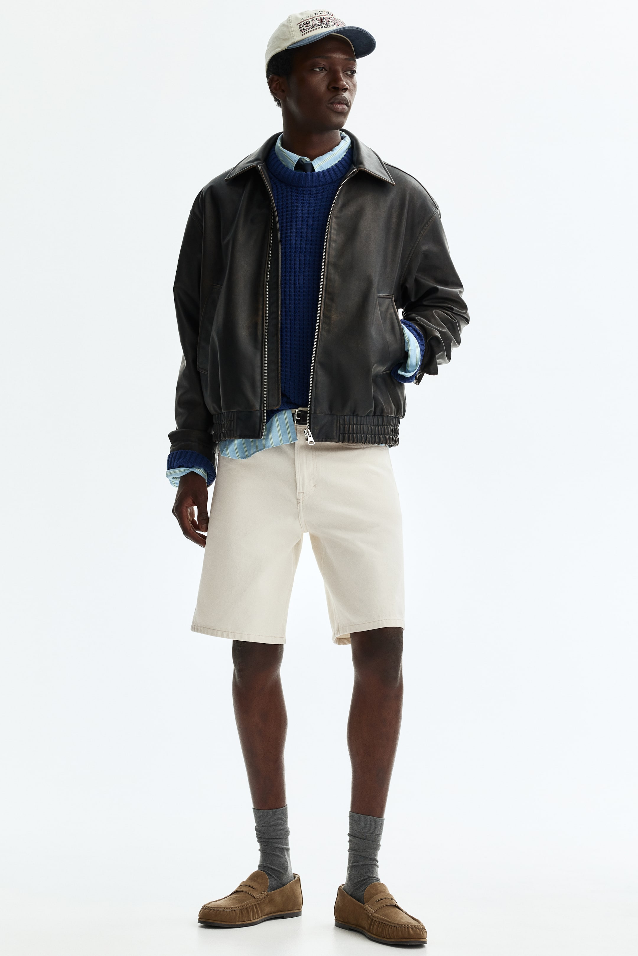 Relaxed-Fit Denim Shorts