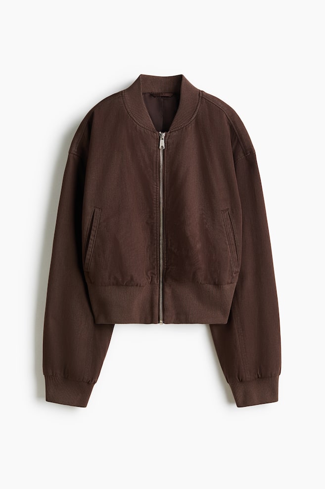 Cazadora bomber - Marrón oscuro - 1