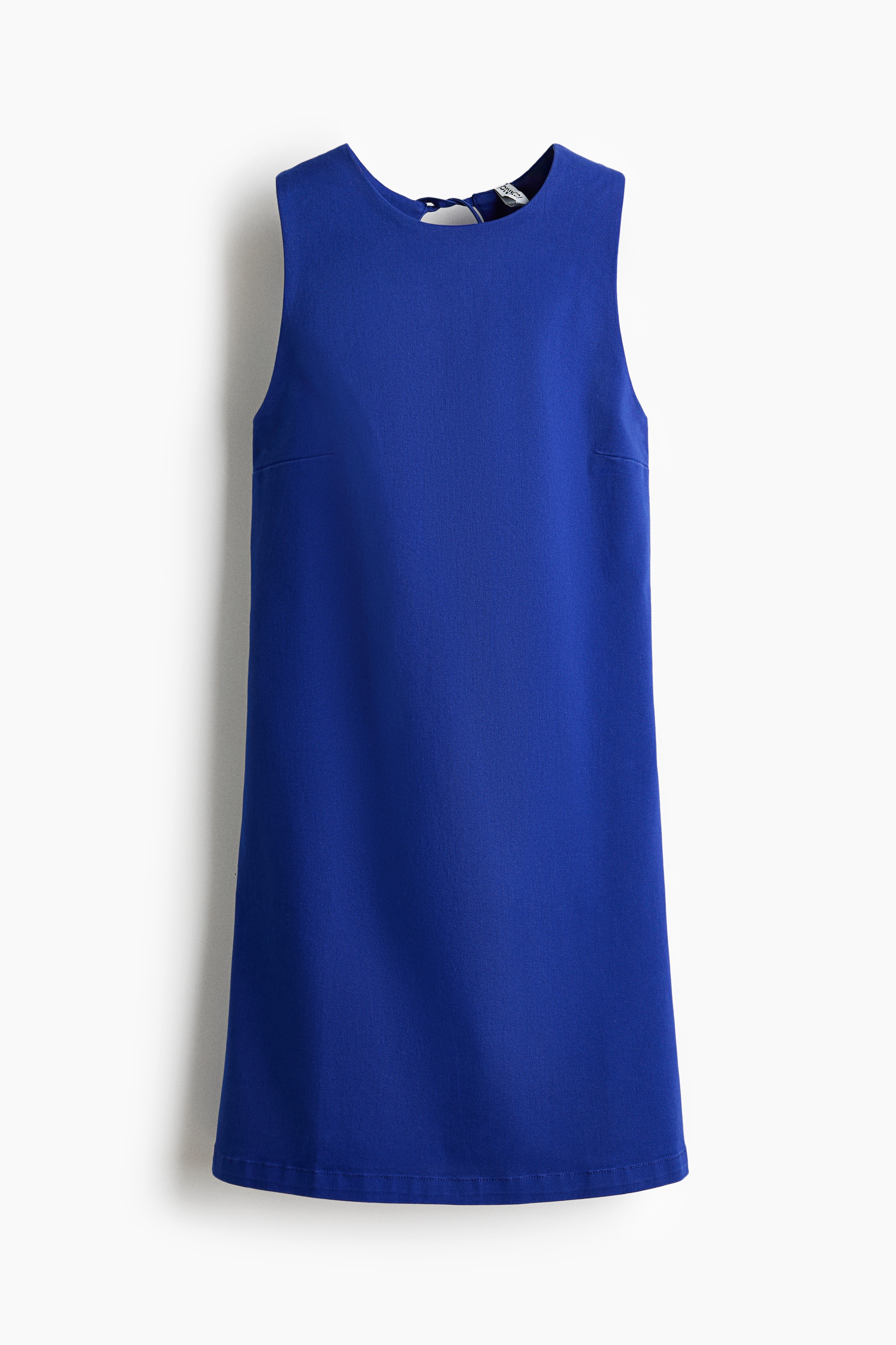Rückenfreies Twillkleid - Knallblau/Cremefarben/Hellbeige/Gemustert
