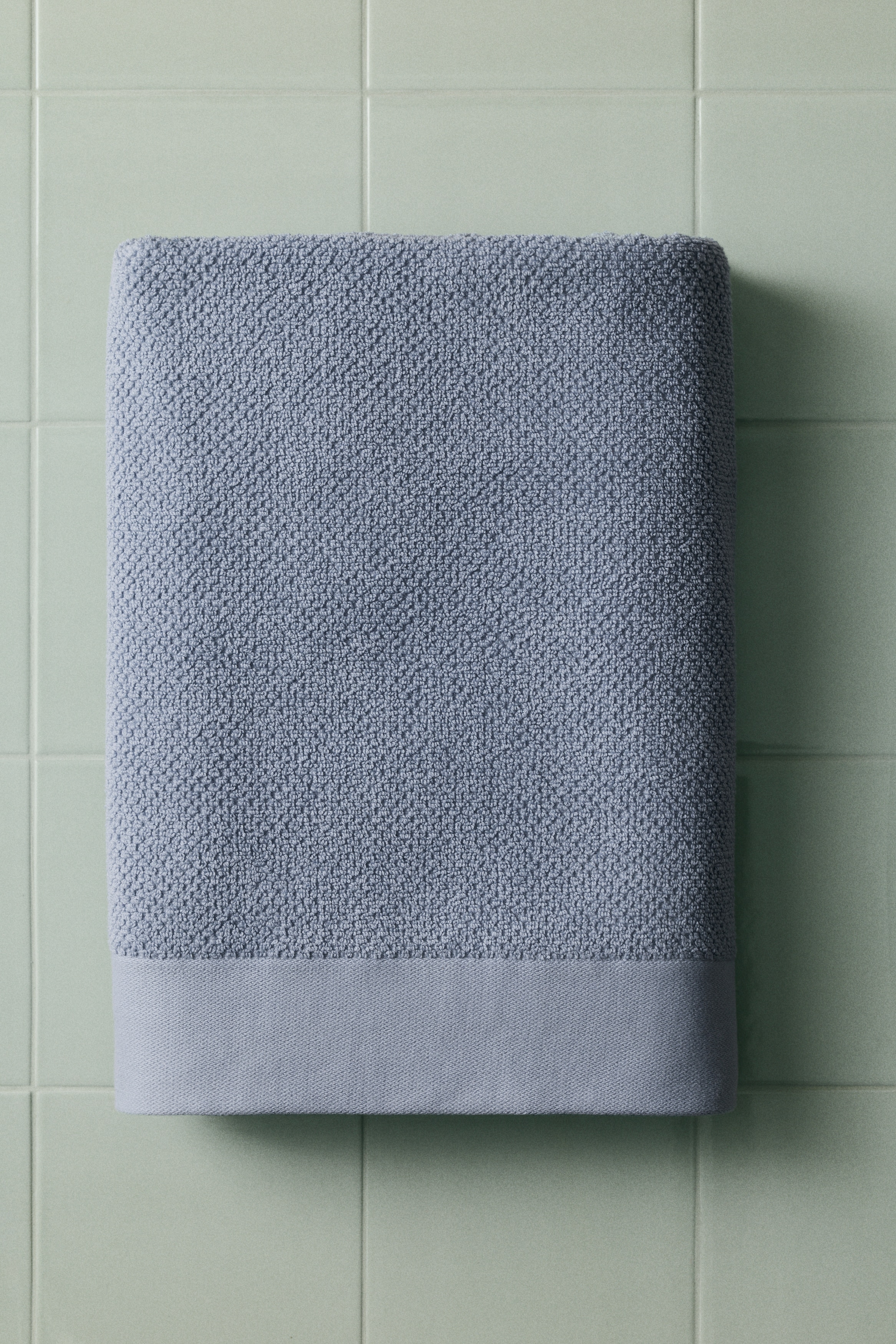 Drap de bain en coton éponge - Bleu ancien clair/Bleu marine/Vert foncé/Marron/Beige clair/Blanc/Rose poudré/Vert sauge/Vert foncé/Noir/Grège