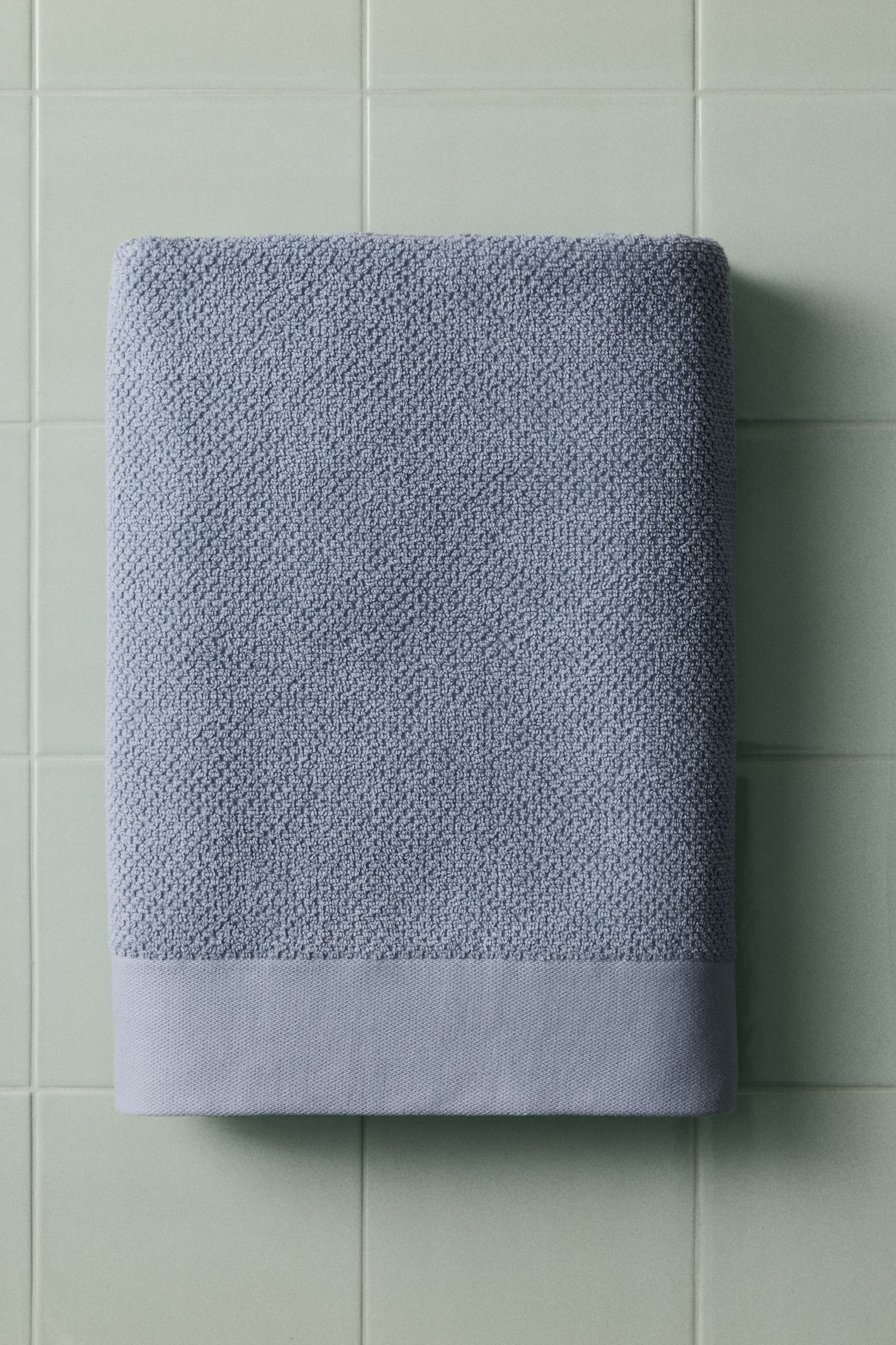 Cotton terry bath sheet - Light dusty blue/Greige/Powder pink/Navy blue/Sage green/Dark green/Dark green/Dusty pink/Light beige/Sage green/White/Black - 2