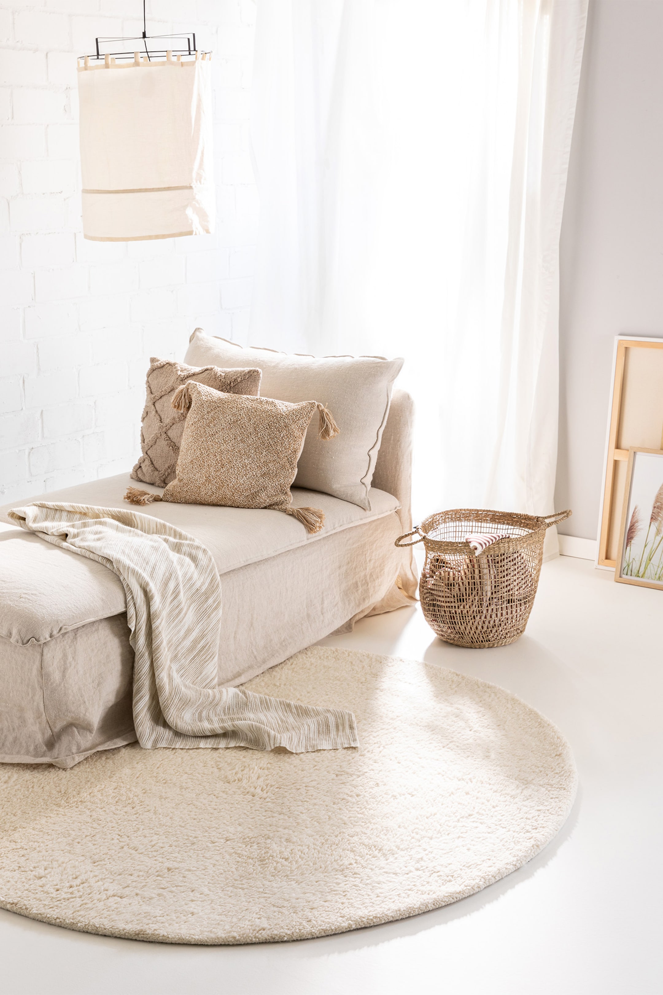 Größeres Bild anzeigen: Wollteppich Rund Berber - Cream - benuta - Home All | H&M AT 2