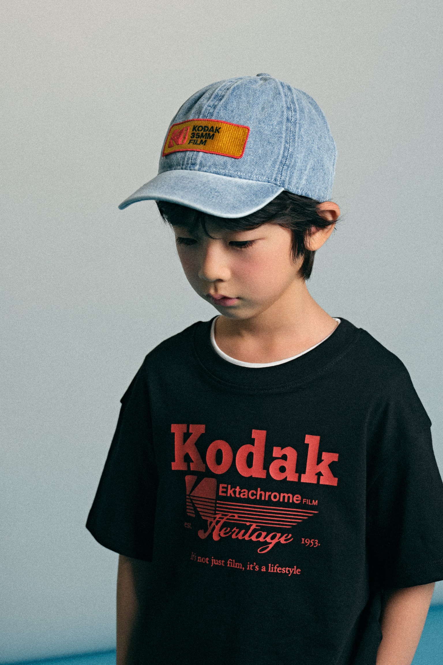 Print-motif cotton T-shirt - Black/Kodak/White/Kodak/Dark khaki green/Kodak - 8