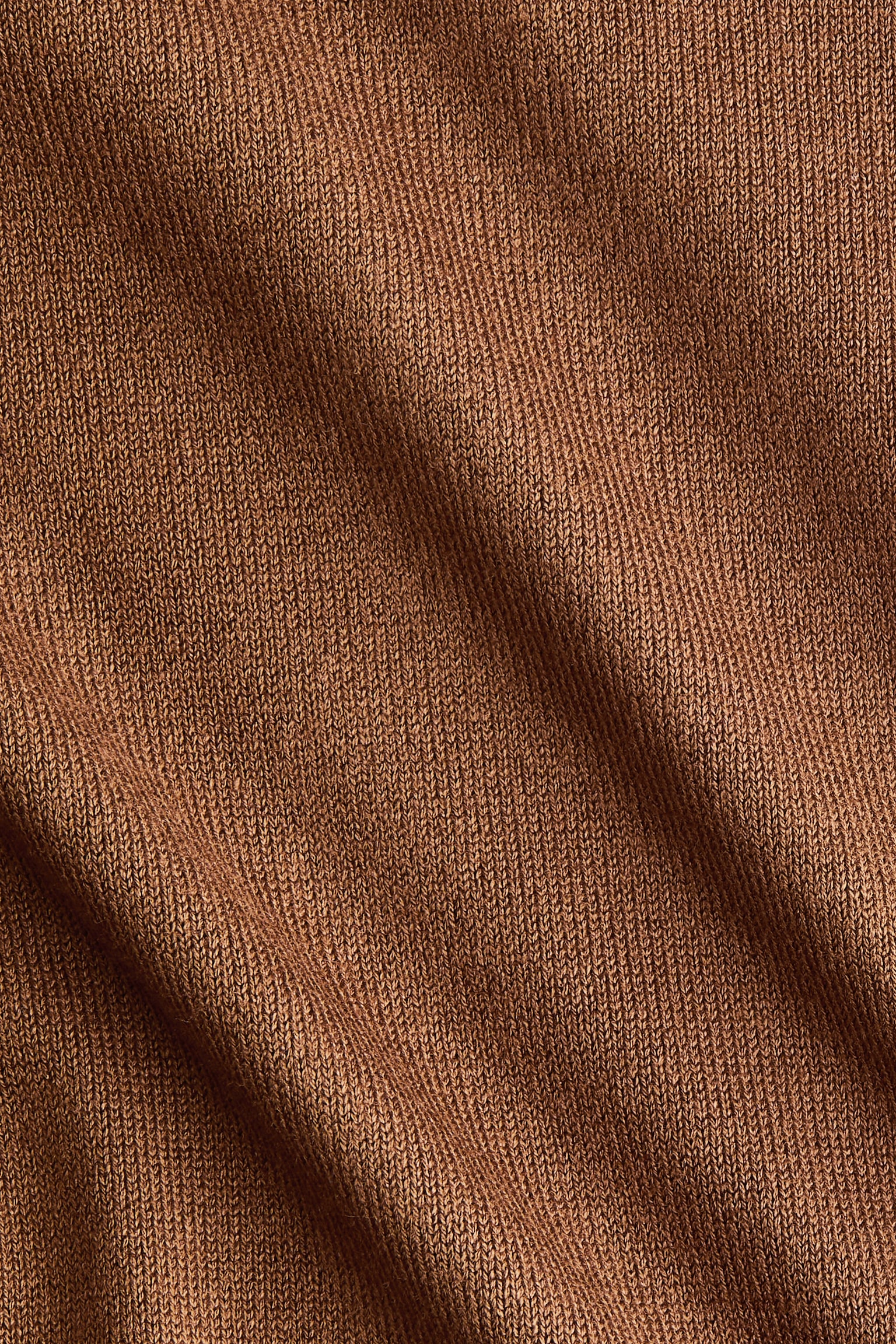 Женский свитер H&M Short-Sleeved Fine-Knit, цвет: Коричневый — фото 6