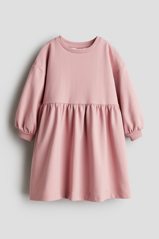 Oversized sweatshirt dress - Pink/Light beige/Leopard print/Blue/Hearts/Dark grey/Hearts/Dusty purple/Hearts/White/Hearts - 1