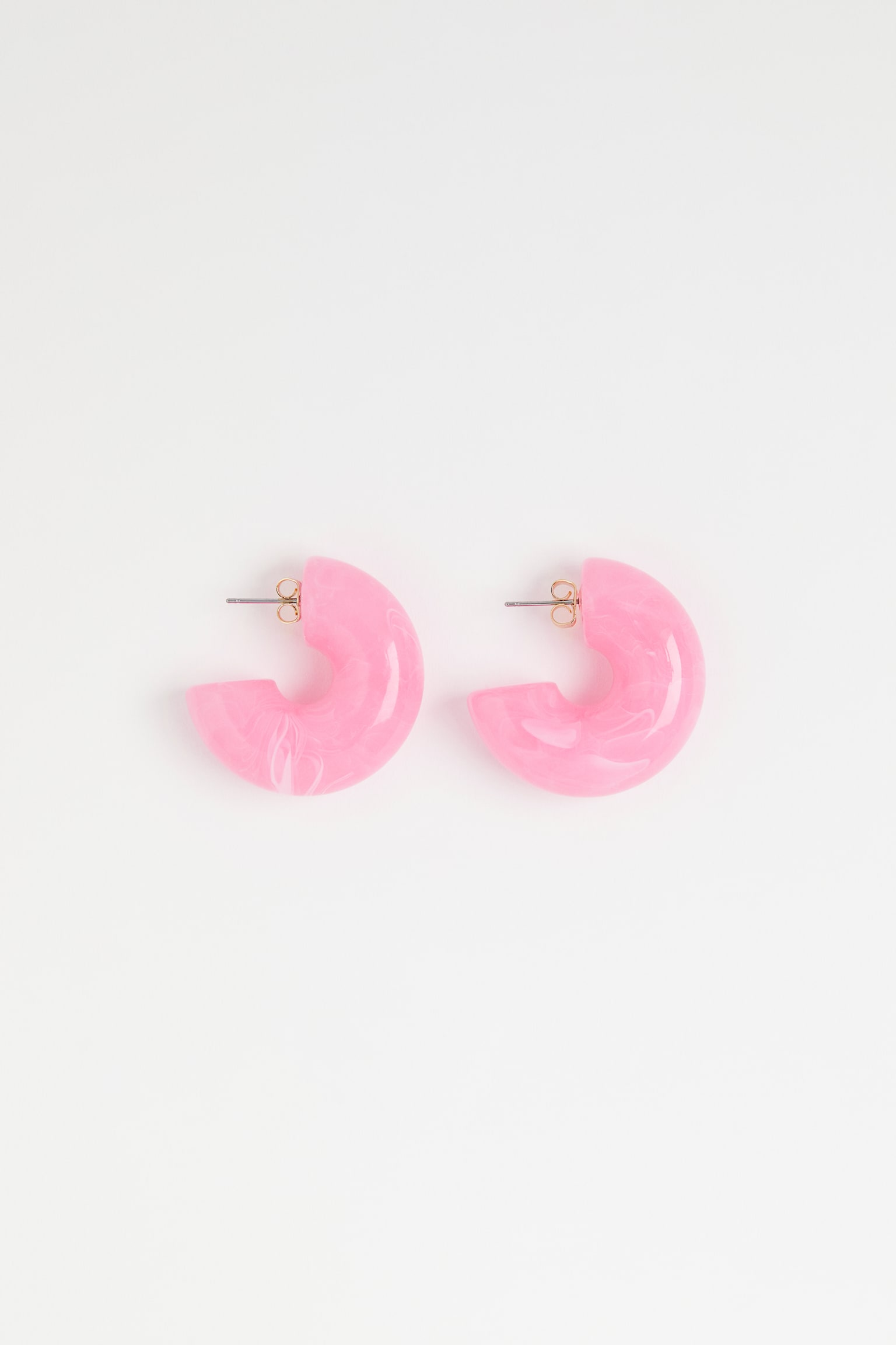 Hoop earrings - Pink - 1