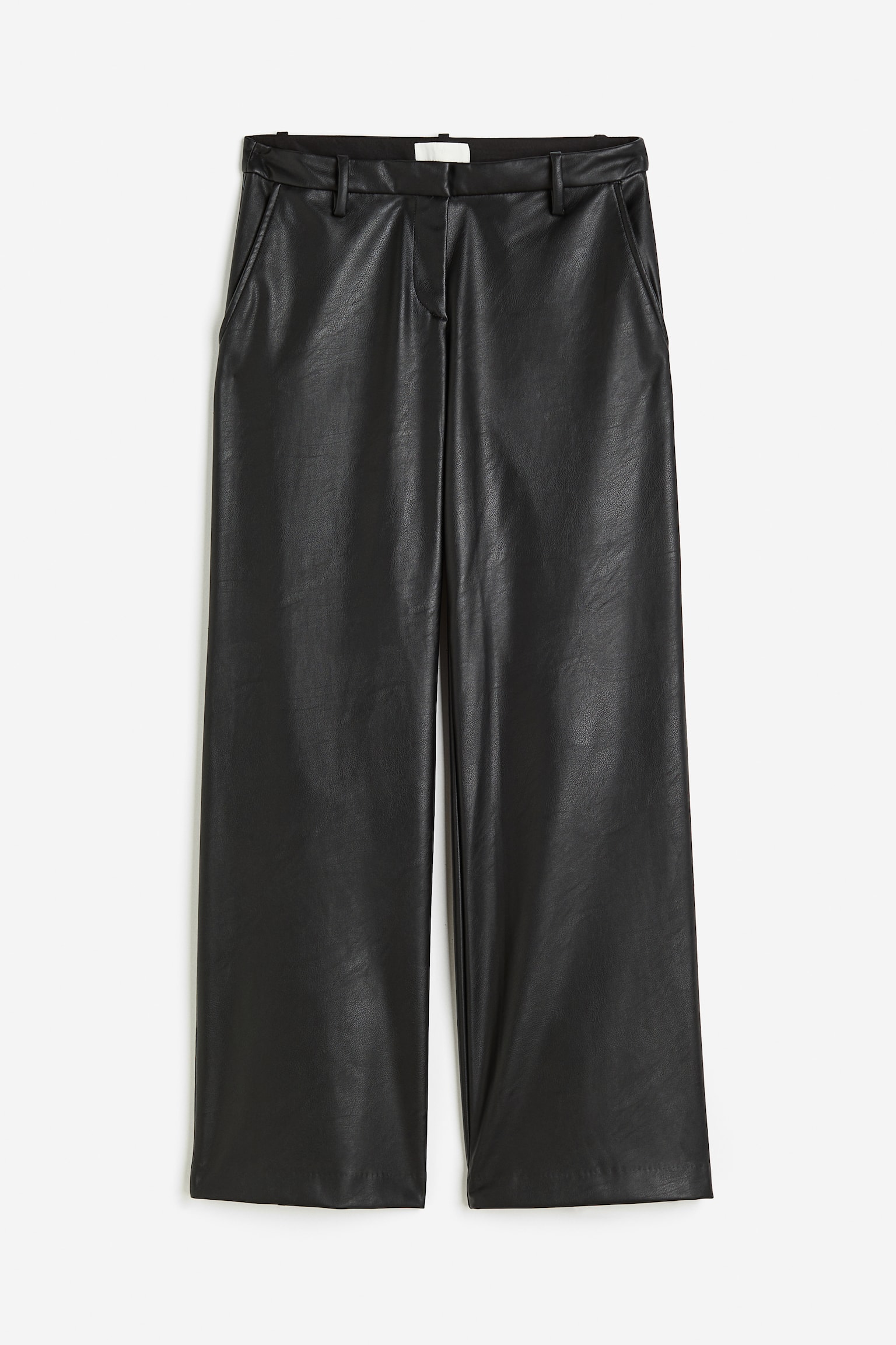 Coated tailored trousers - Black - 1