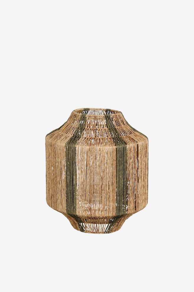 Laterne Aus Jute - Dunkelgrün/Schwarz - 1