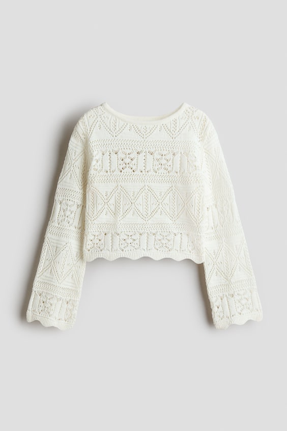 Детские свитеры H&M Crochet-Look Sweater