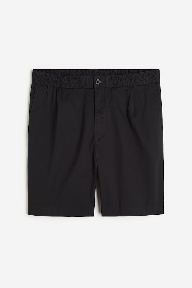 Shorts in cotone Regular Fit - Nero/Bianco - 2
