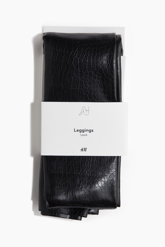 Legging met coating - Zwart - 1