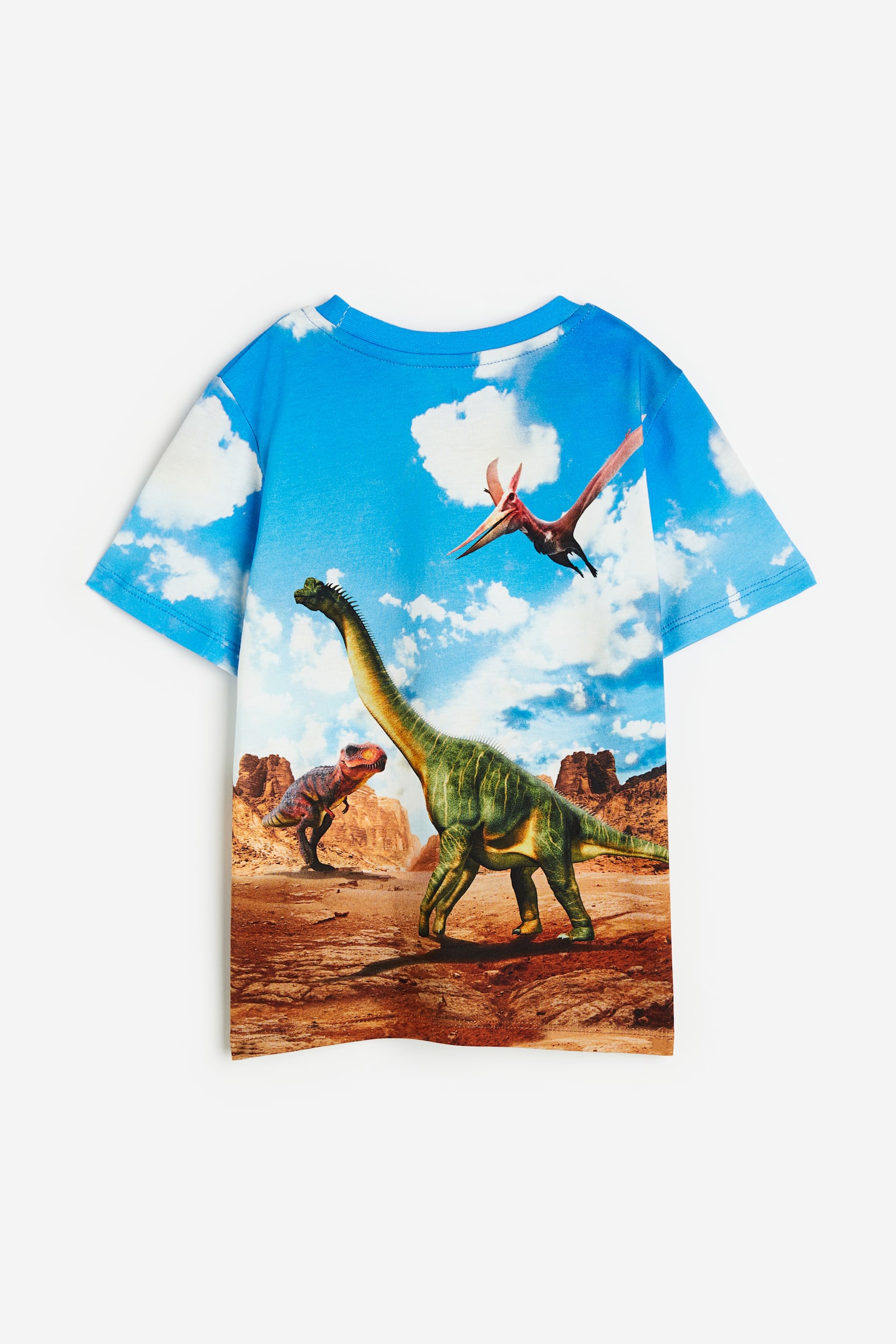 Printed jersey T-shirt - Blue/Dinosaur - 2