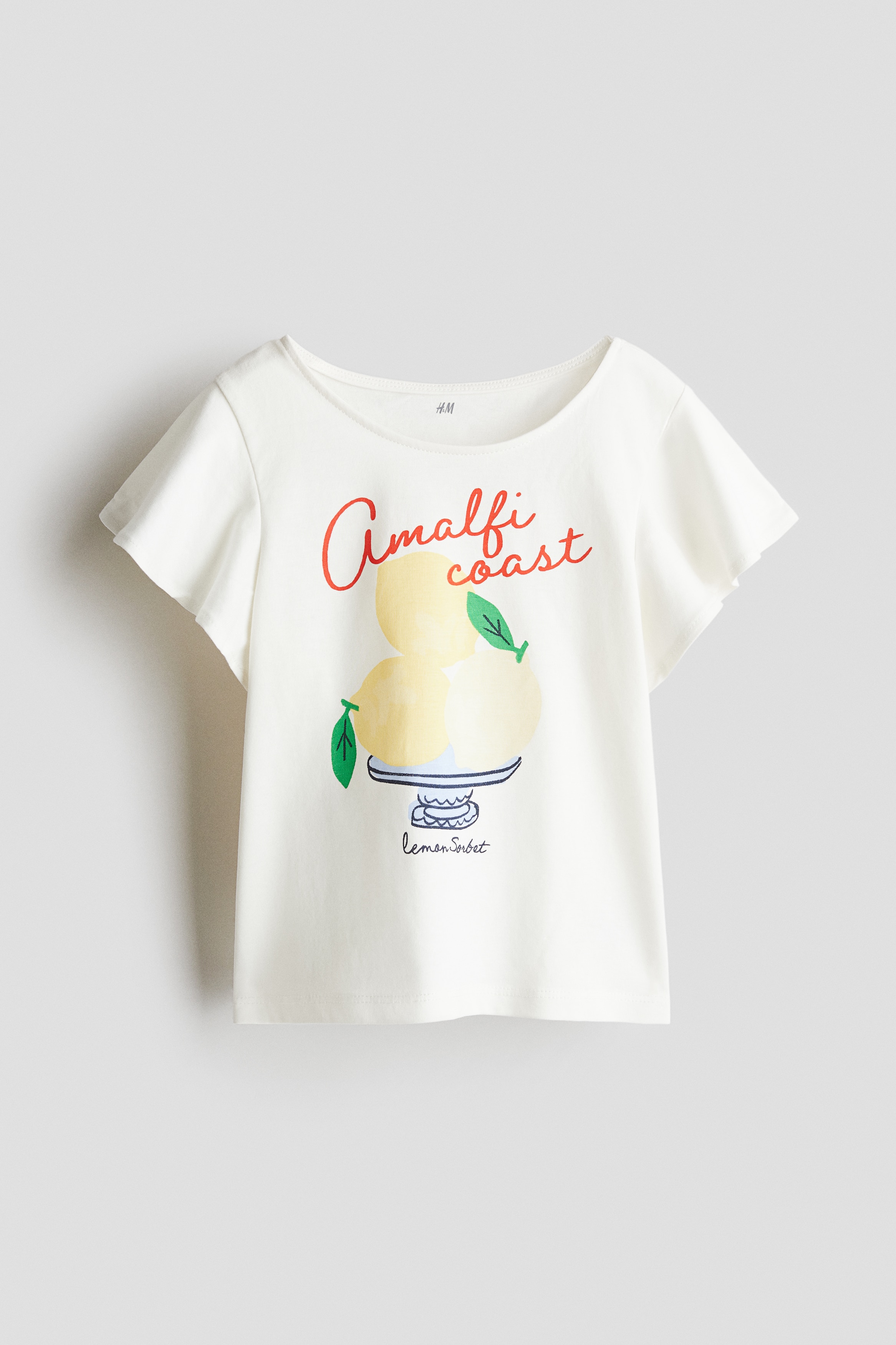 Flutter-sleeved cotton top - White/Amalfi Coast/White/Want To Be My Friend?/White/Ciao Amalfi