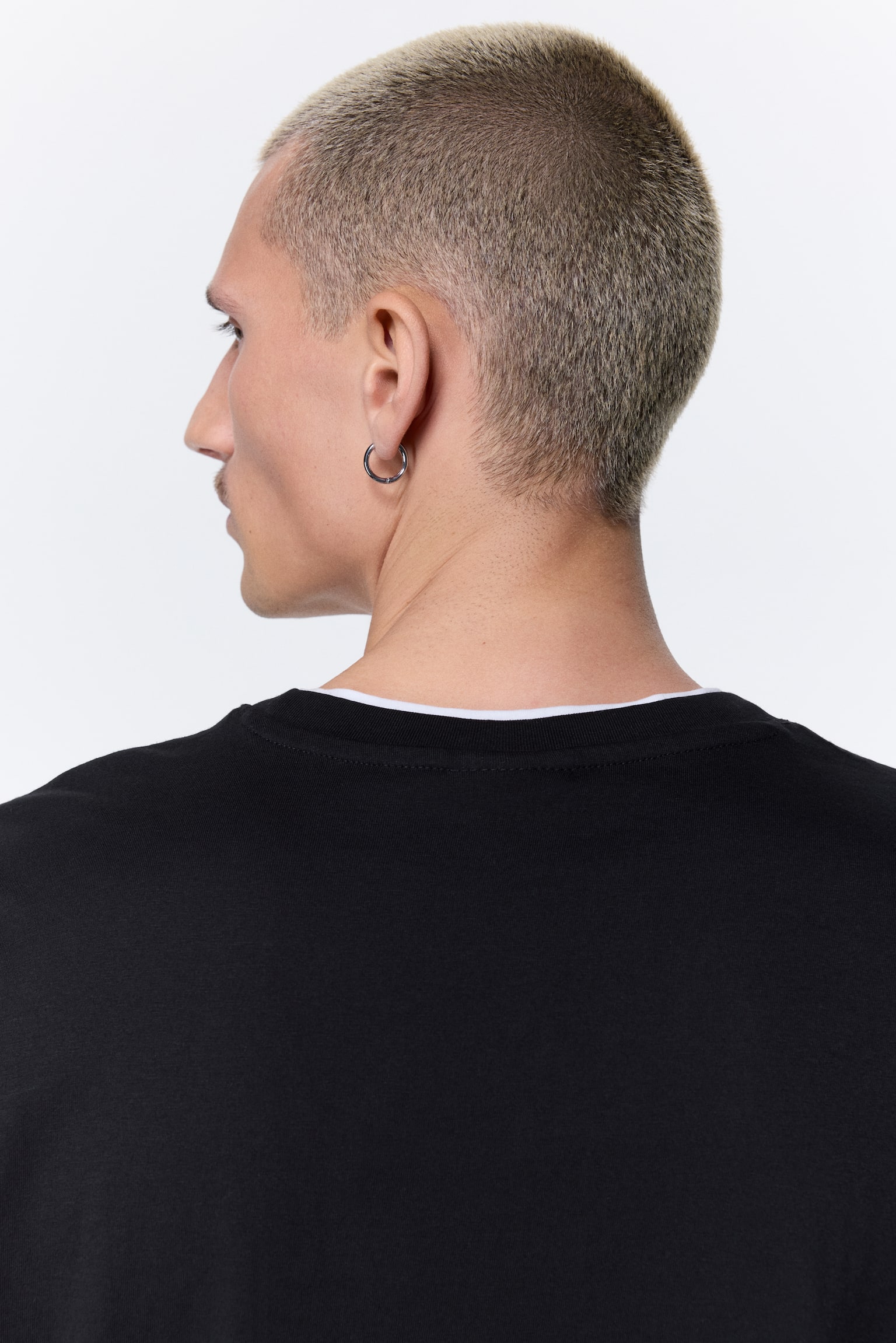 חולצת ג'רזי Regular Fit - שחור/לבן/כחול נייבי - 6