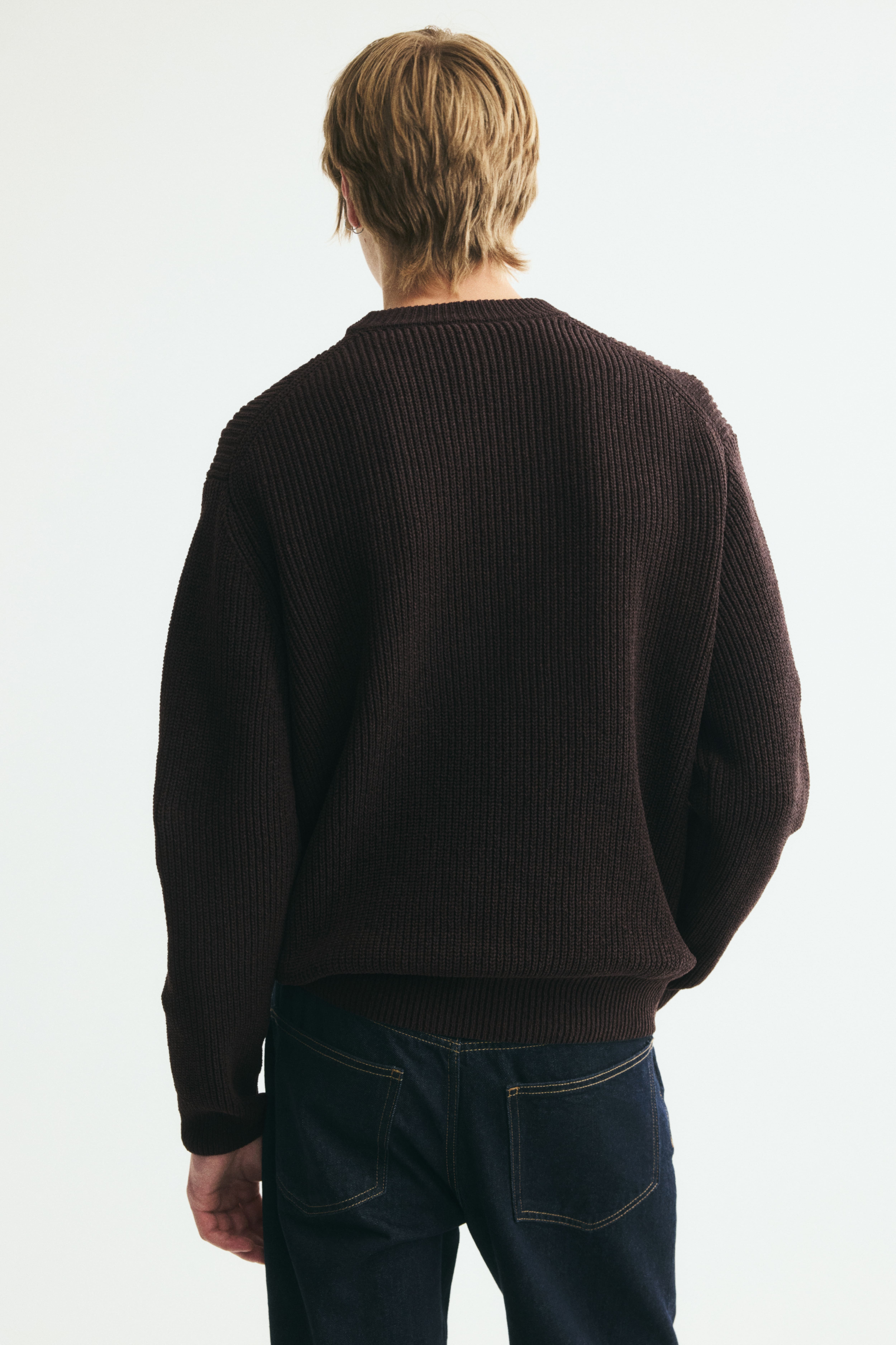 Relaxed-Fit Rib-Knit Sweater