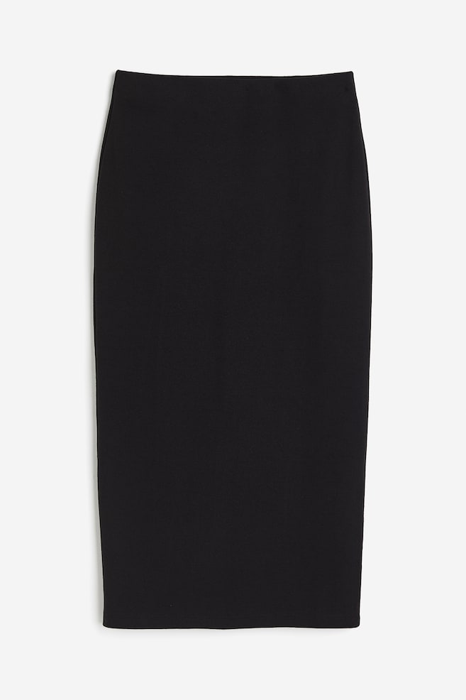 Jersey pencil skirt - Black - 2