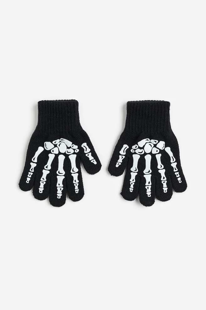 Printed gloves - Black/Skeleton/Black/Skeleton - 1
