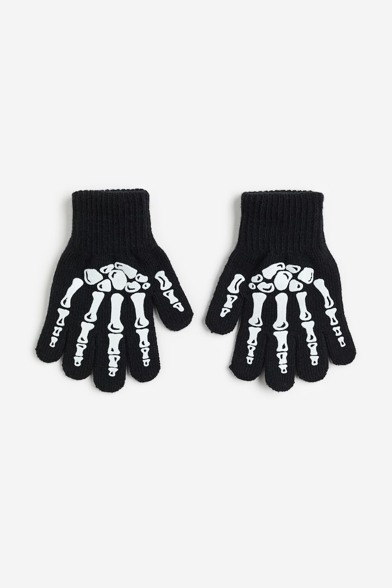 Gants imprimés Noir/phosphorescent ENFANT H&M FR