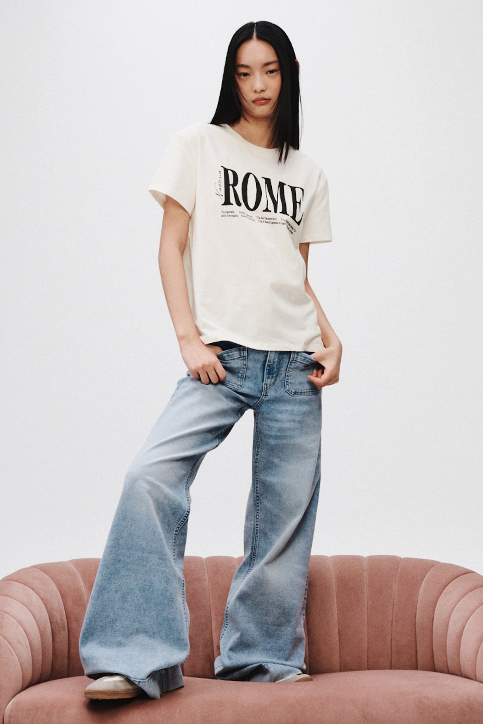 Printed T-shirt - Cream/Rome/Red/Athletic/Navy blue/Italian Riviera/Light beige/Clementines/White/Olives/Black/Italia/Light blue/Ragazza - 2