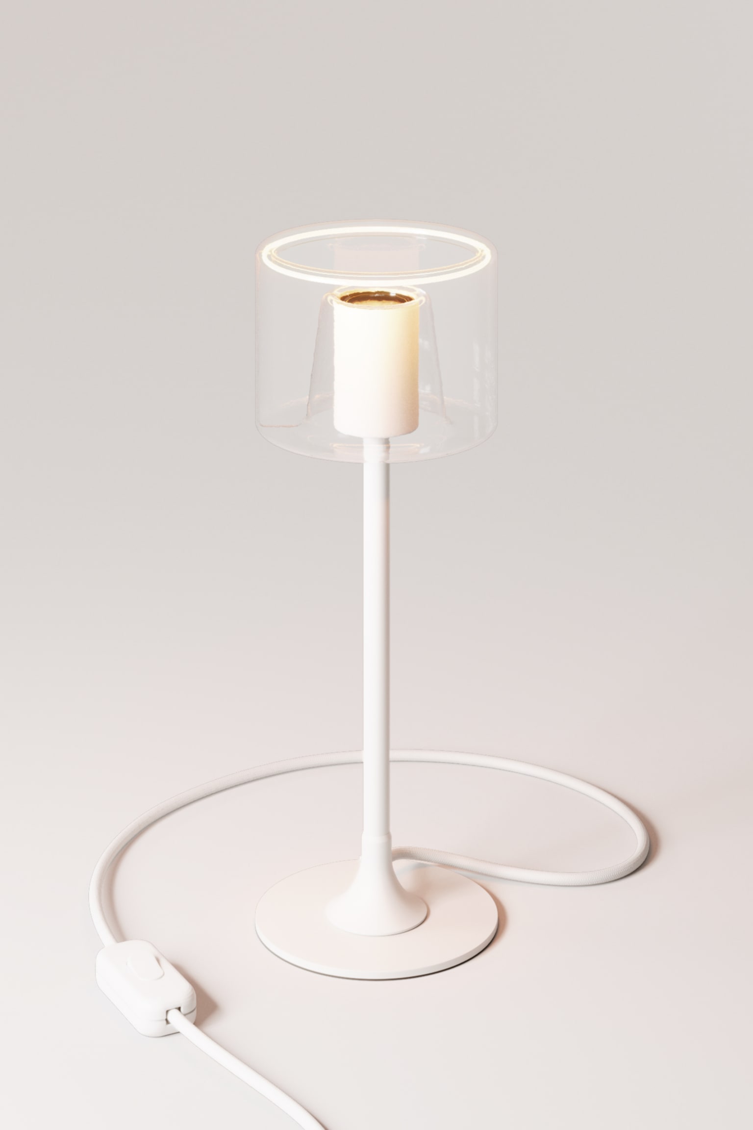 Magnetyczna Lampa Stołowa Ghost - Biały/Czarny - 1
