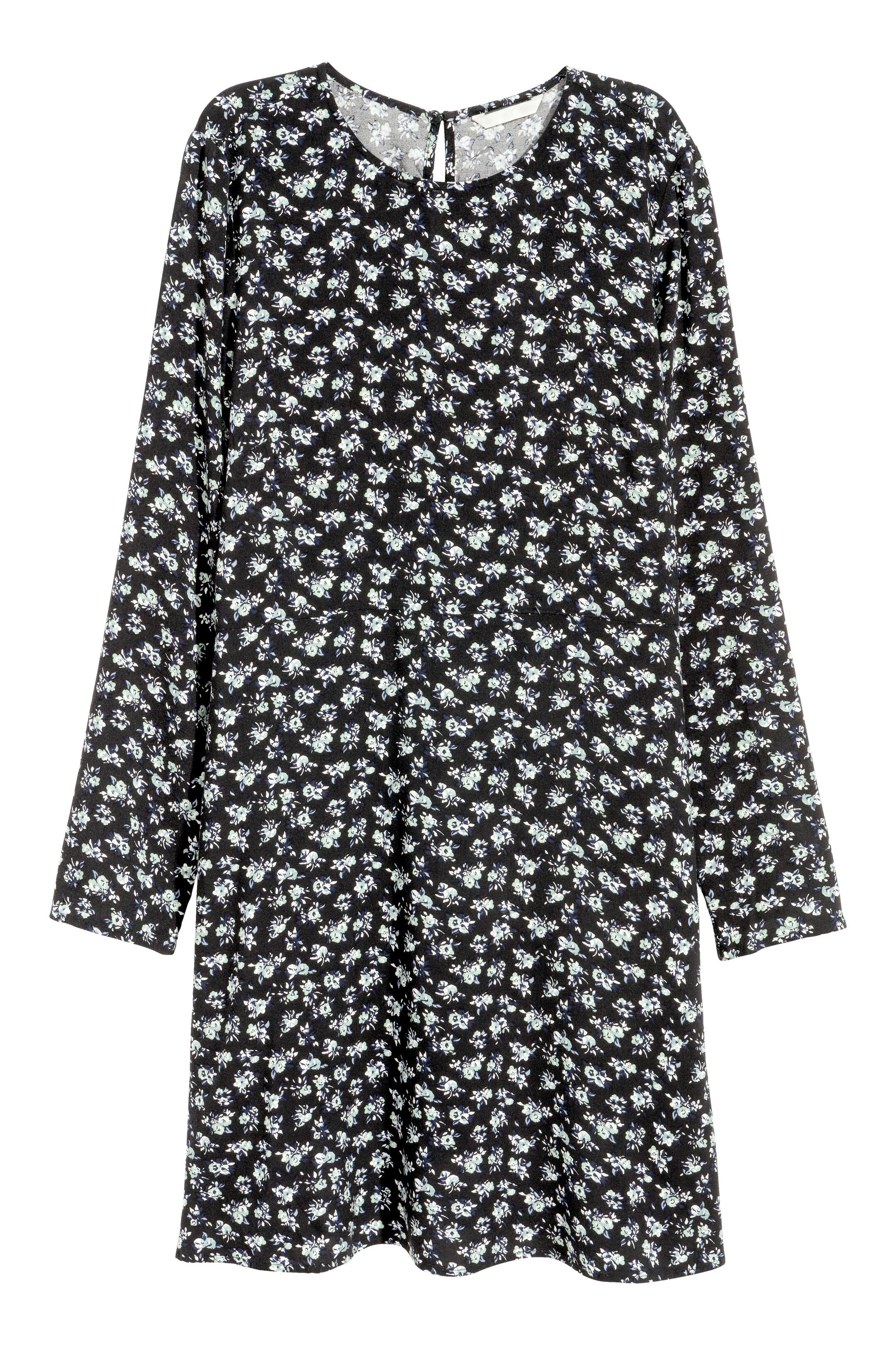View larger image: Patterned dress - Black/Floral - Ladies | H&M GB 1