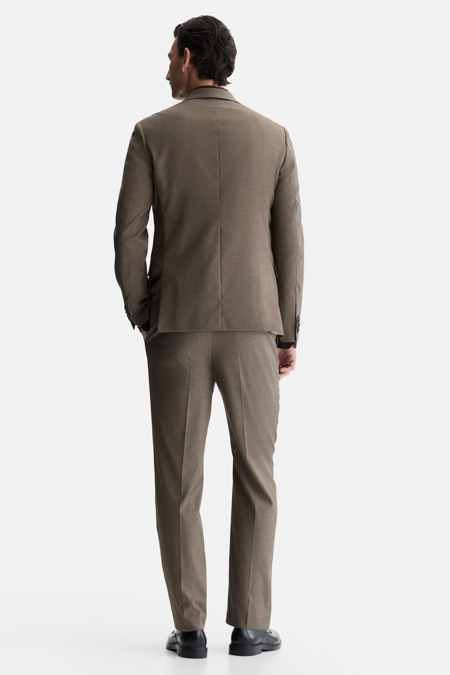 Sako sa jednorednim kopčanjem Regular Fit - Tamnobež/Crna/Tamnosiva/Bež - 5