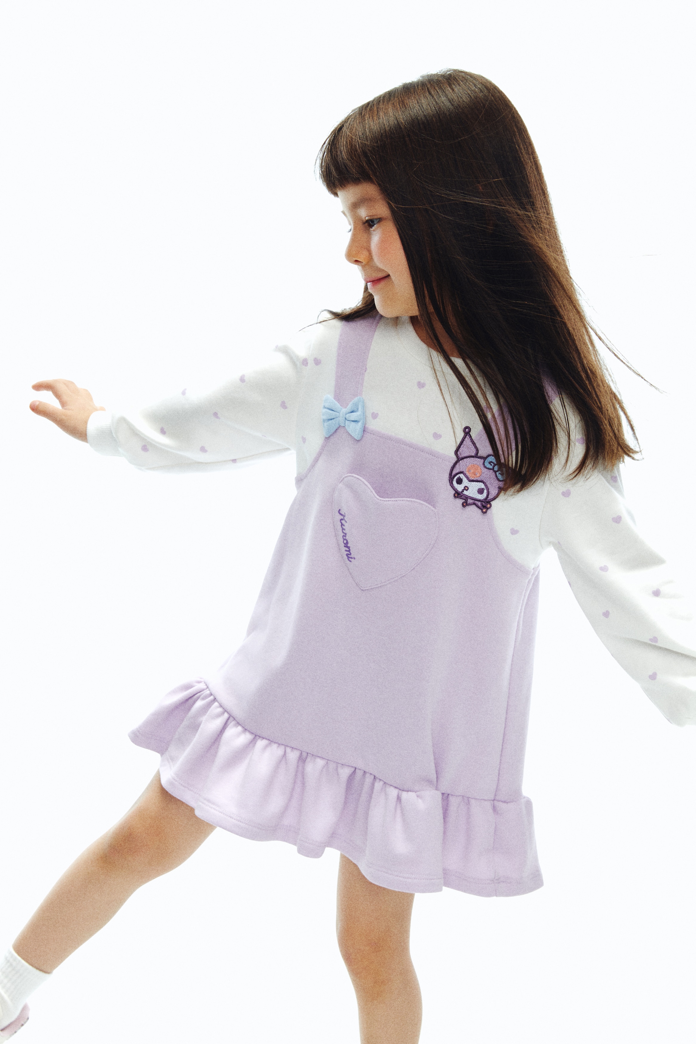 H & M - デザインスウェットワンピース - パープル