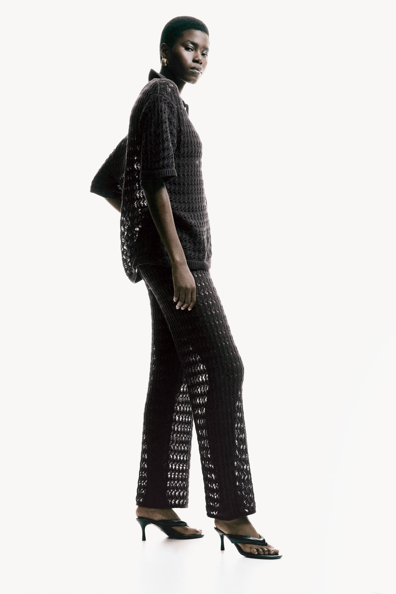 Crochet-Look Cotton Pants - image 2