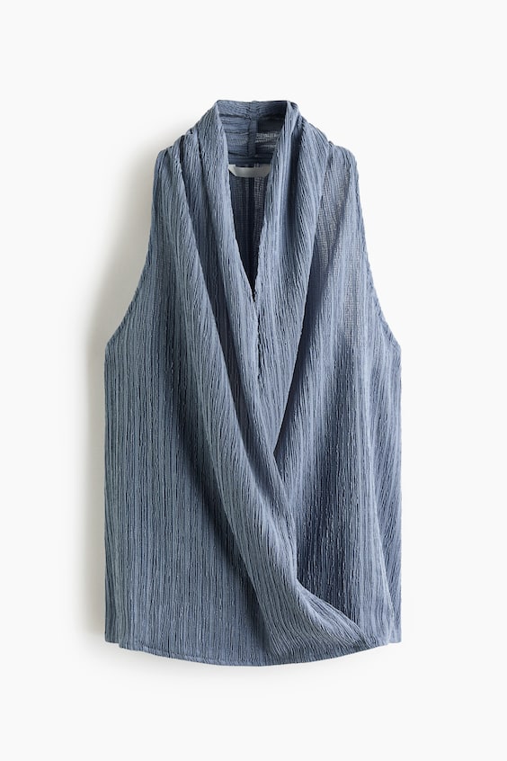 Женские топы H&M Crinkled Wrap Top